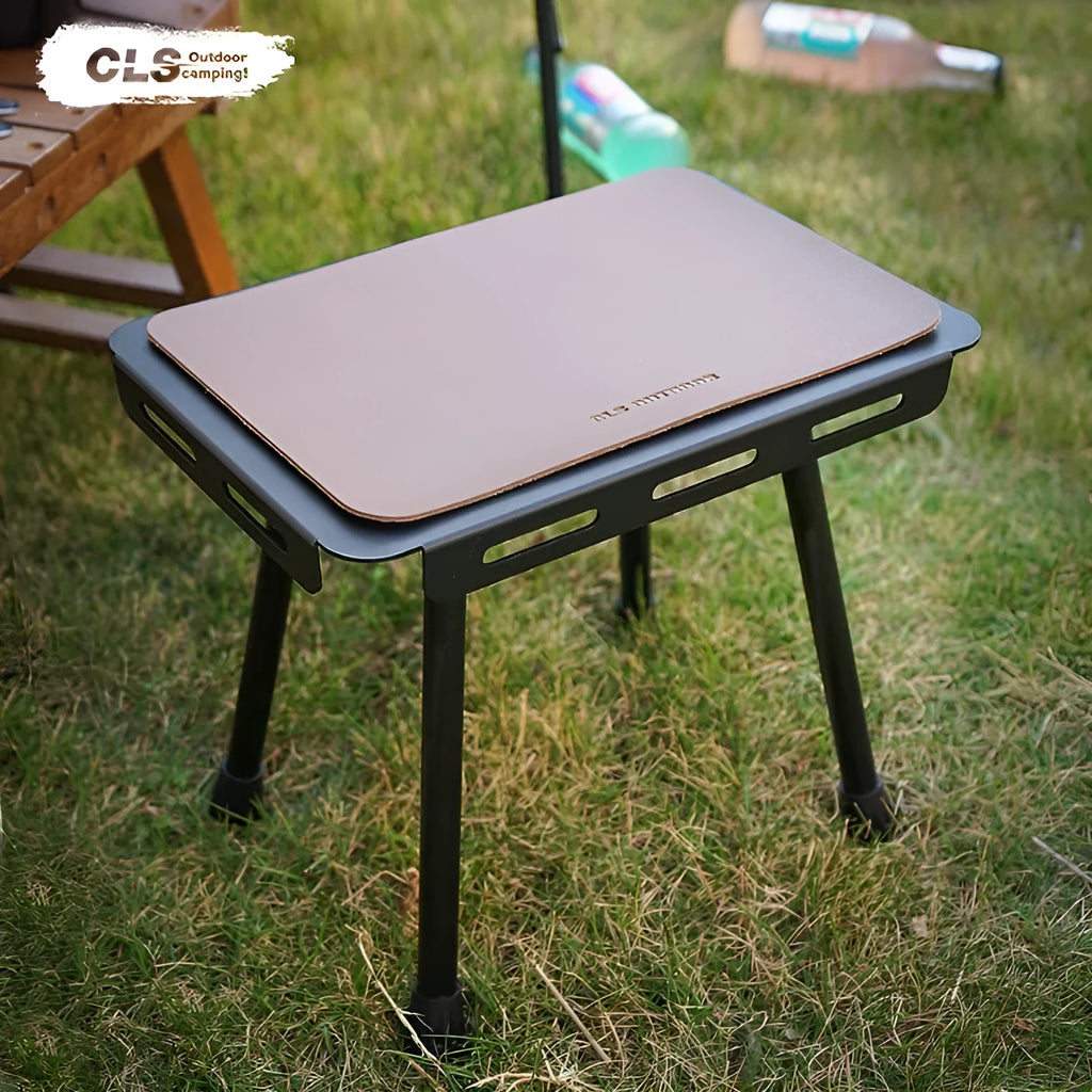 CLS Outdoor aluminium folding camping stool that converts to small table with height adjustment