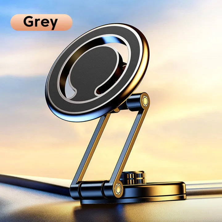 Telescopic folding floating screen car phone holder with magnetic suction mounting
