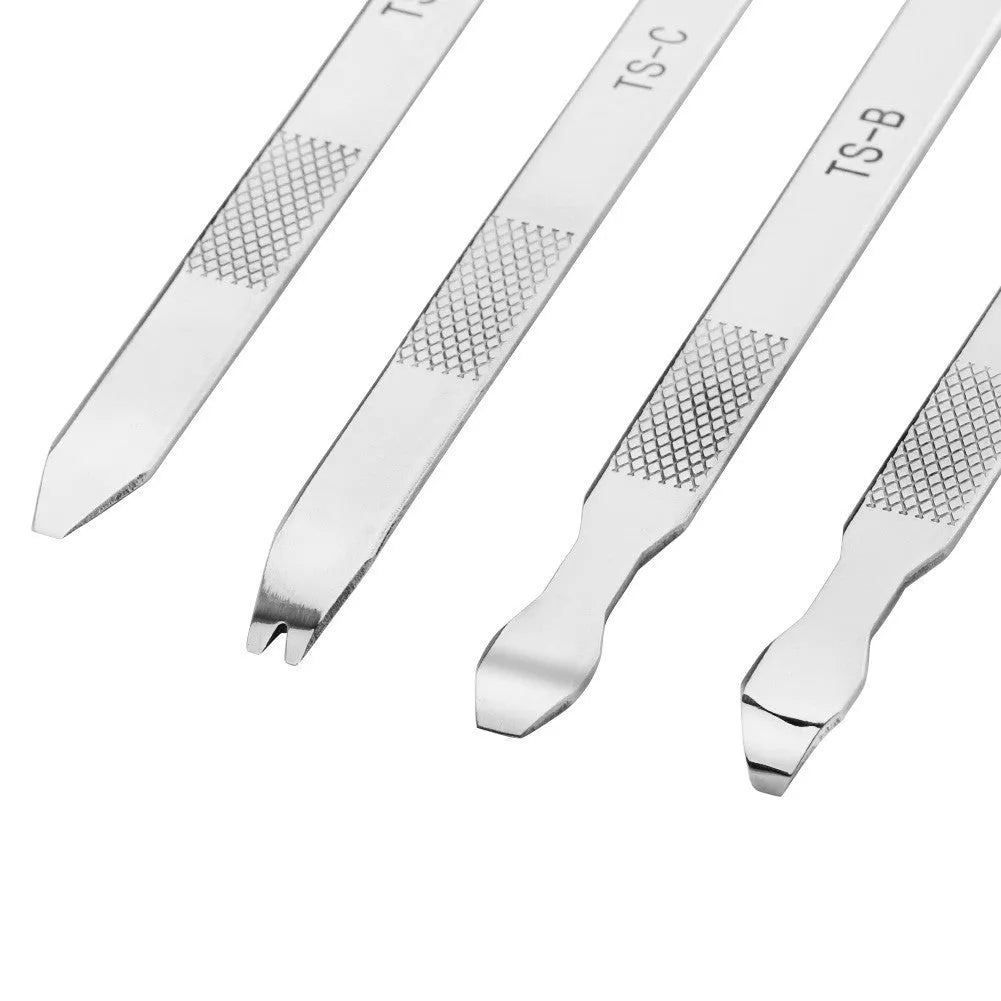 Mobile phone rear cover glass fixing fixture with silicone grip and demolition crowbar tool