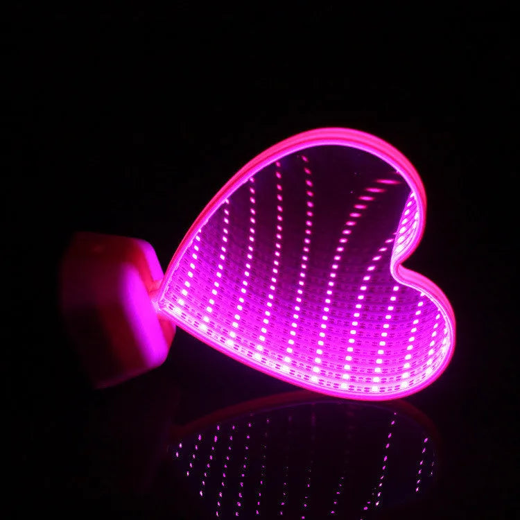 Rose red LED decorative tunnel light with dual-sided illumination measuring 16cm wide by 19cm tall