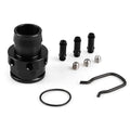 Black aluminium vacuum adapter tee fitting for second generation automotive engines.