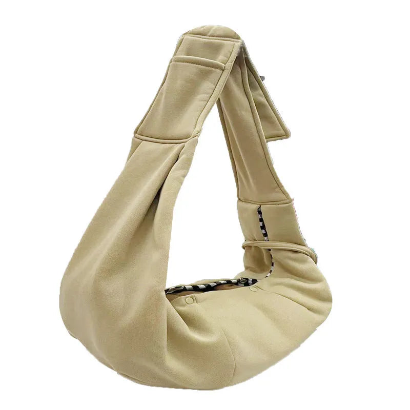Soft polyester pet carrier bag with adjustable shoulder strap in multiple colour options