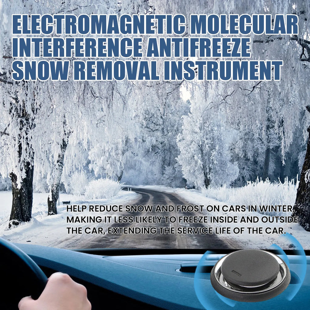 Black handheld portable car deicing instrument for melting windscreen ice and snow