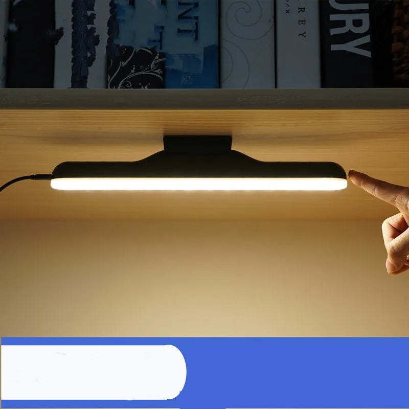Modern plastic LED desk lamp with touch controls and adjustable lighting for study use