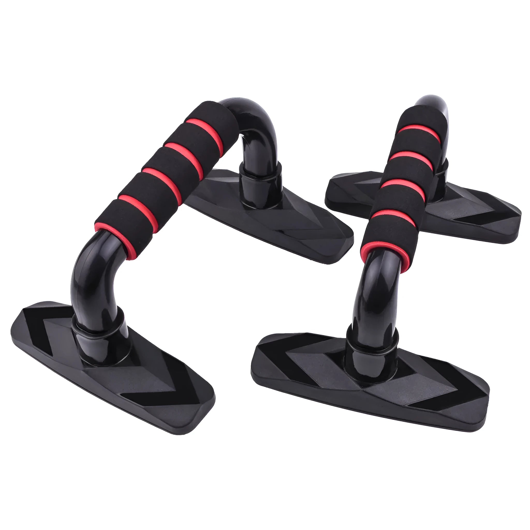 Set of two I-shaped push up bars for strength training exercises