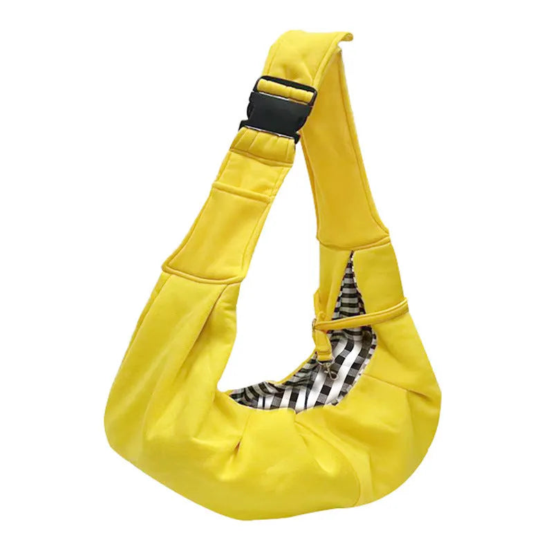 Soft polyester pet carrier bag with adjustable shoulder strap in multiple colour options