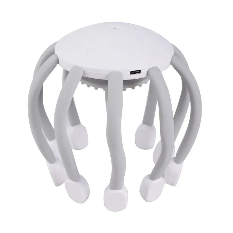 USB-powered electric head massager with multiple claw models and four vibration settings