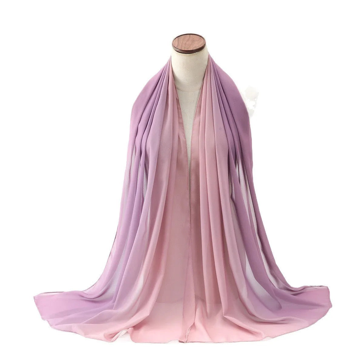 Long lightweight chiffon scarf for women in summer colours