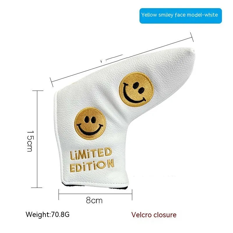 Golf putter sleeve in a novelty design, made from PU waterproof fabric with a fleece lining.