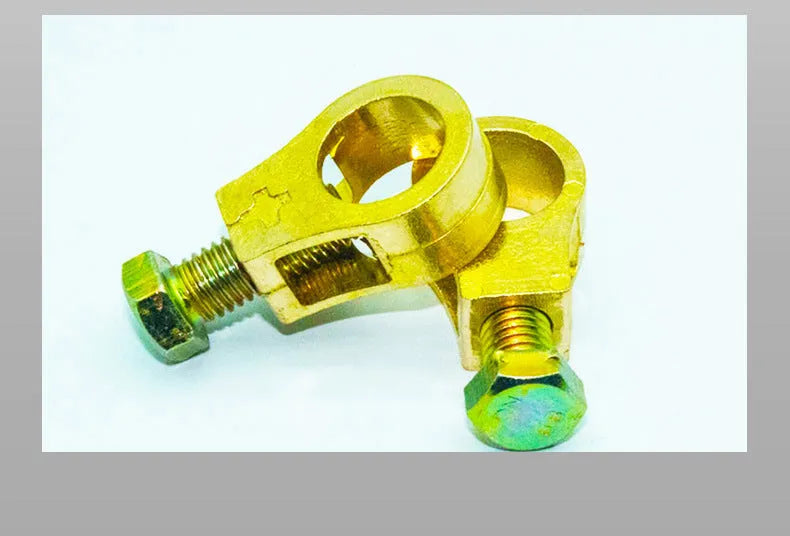 Pure copper car battery wiring clamp with clamping mechanism for battery terminal connections