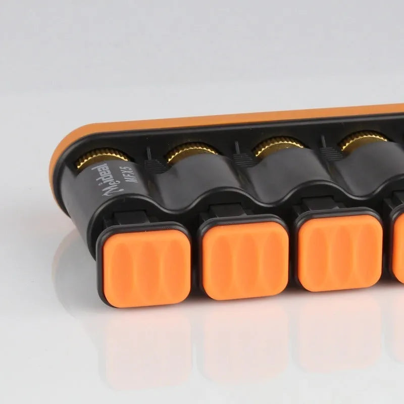 Grey and orange non-slip silicone finger trainer for hand-muscle development