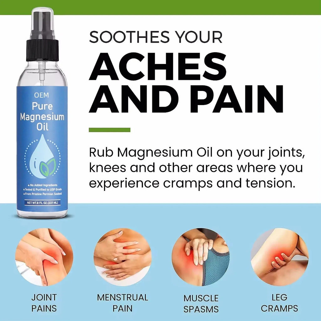 237ml magnesium oil spray with lavender ingredient for shoulder and neck body care and sleep spray use