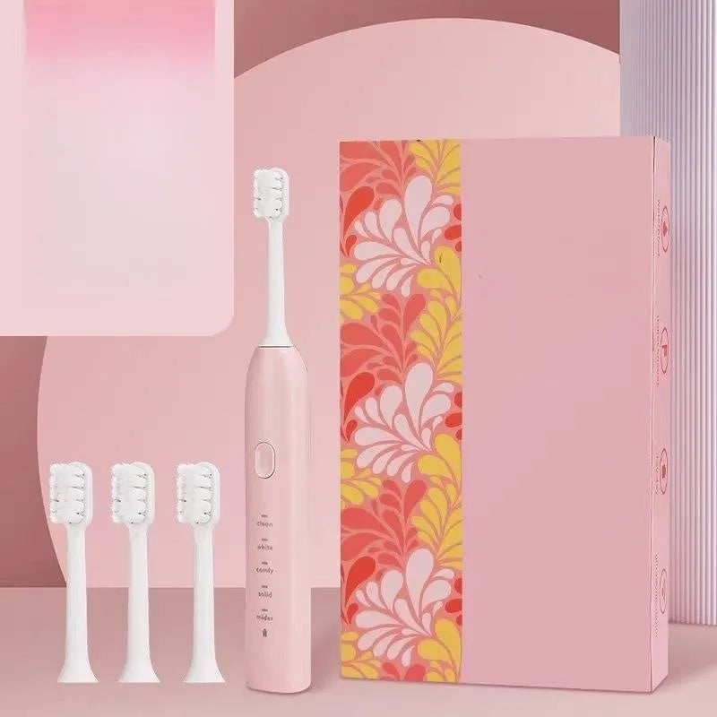 Small yellow duck design USB rechargeable electric toothbrush with soft bristles.