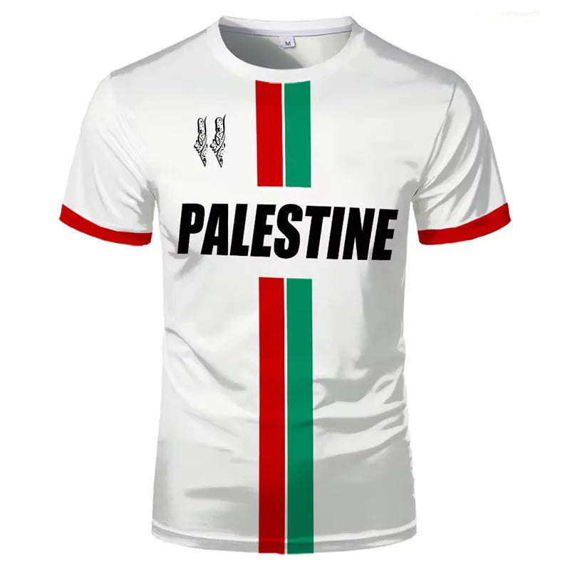 Black 3D printed football graphic T-shirt made from stretch spandex fabric, showing the stereographic pattern detail.