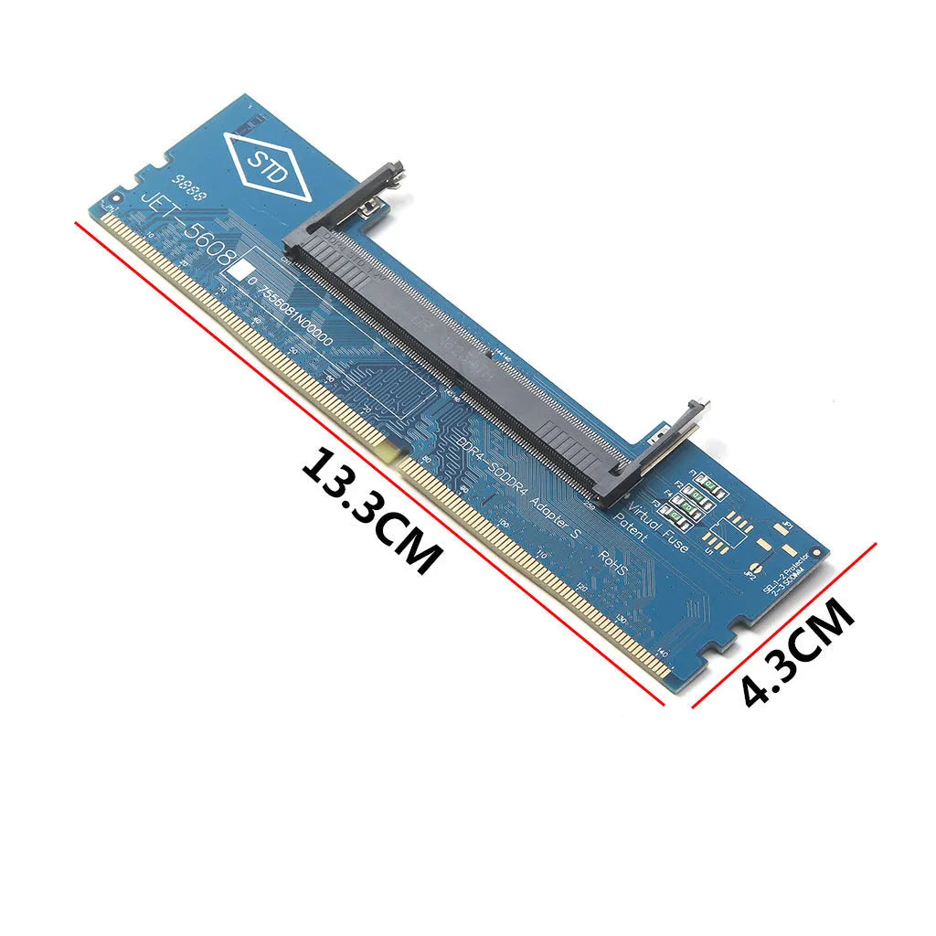 DDR4 laptop to desktop memory adapter card converting SO-DIMM to DIMM with ESD protection