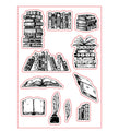 White seal pattern transparent silicone stamp measuring 11 by 16 centimetres