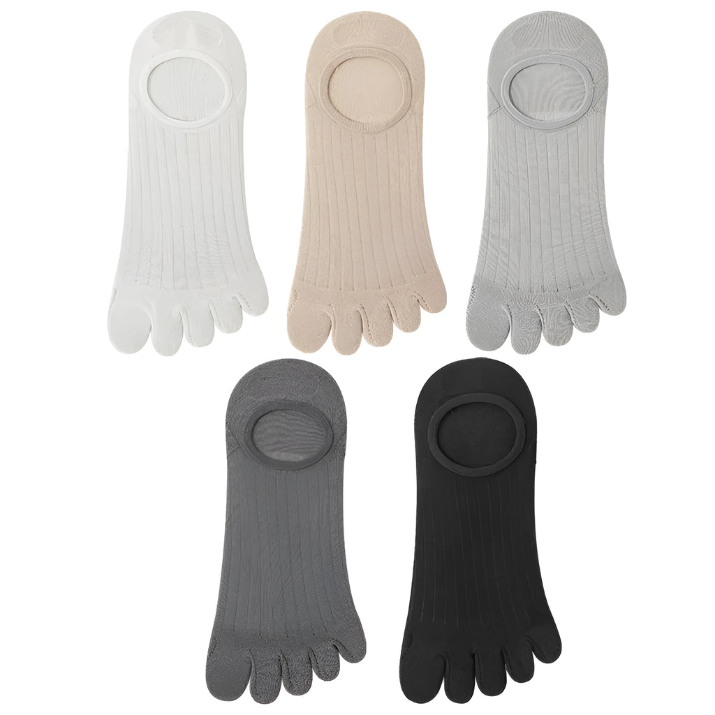 Men's invisible socks in five-finger boneless design with modal fabric