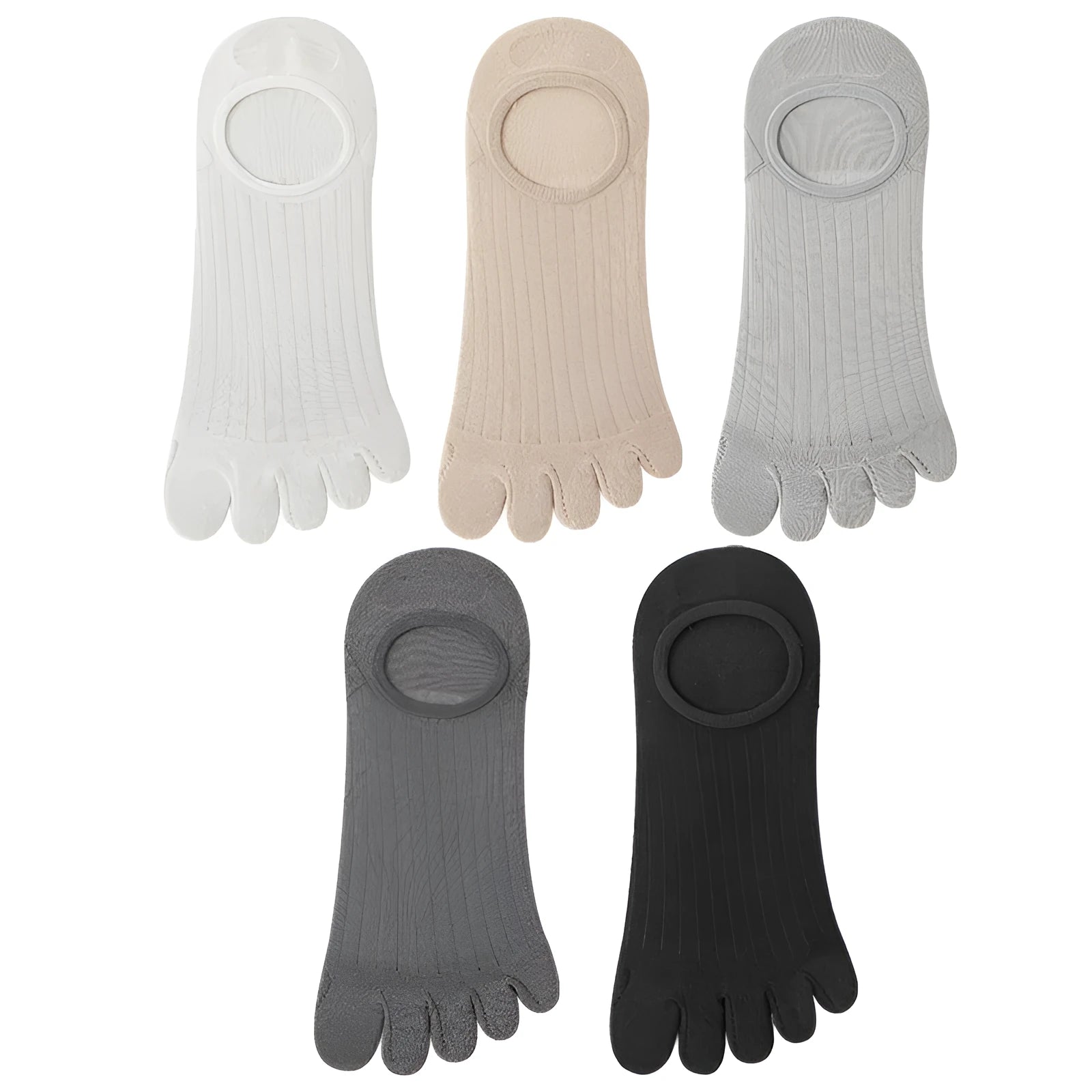 Men's invisible socks in five-finger boneless design with modal fabric