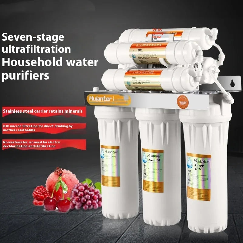White plastic water purifier filter cartridge for household tap water filtration systems