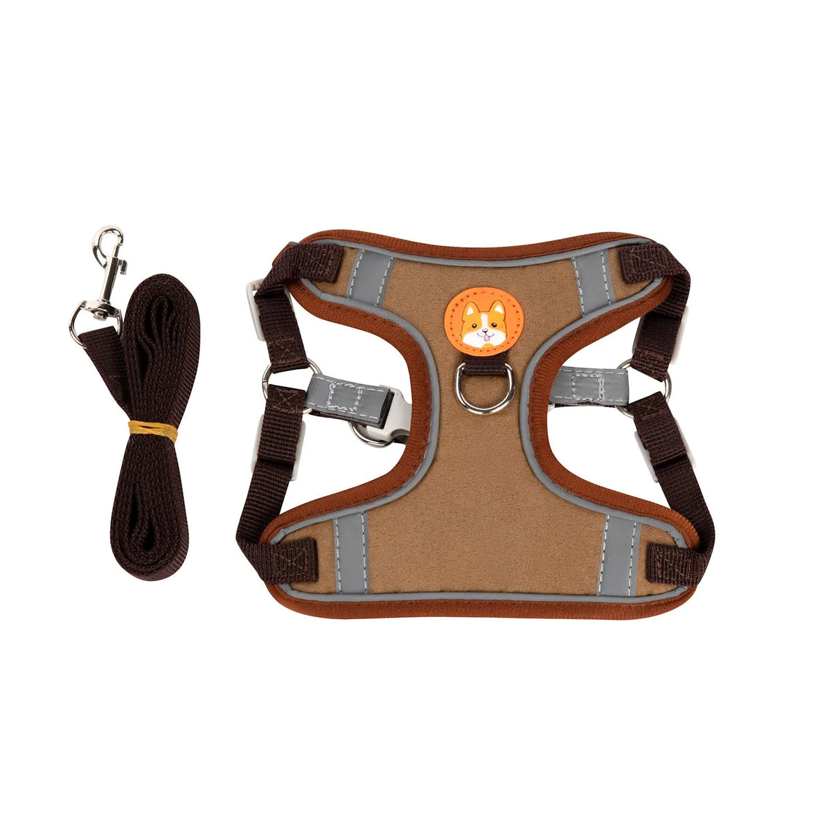 Adjustable dog haulage rope vest harness in blue brown green orange purple red anti-breaking chest strap