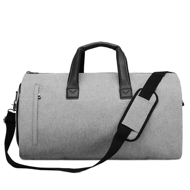 Medium oval travel bag with multiple internal compartments for wet-dry separation