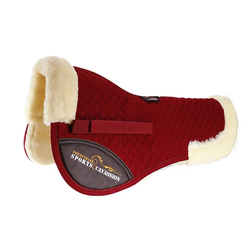 Riding saddle pad in black colour for waist protection during equestrian and cycling activities