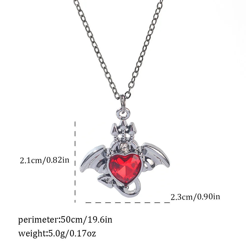 Zinc alloy Halloween necklace with spider bat pendant on a 45cm chain