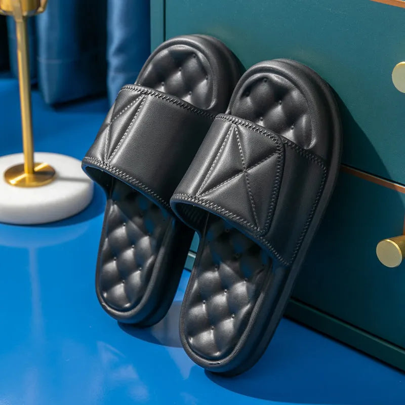 Thick sole EVA non-slip bathroom sandals in various colours for indoor use