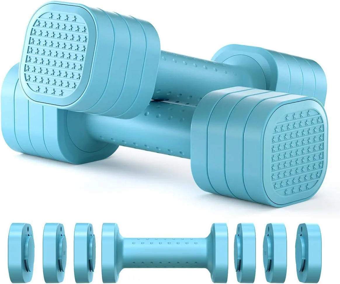 Detachable women's dumbbell set in choice of four colours with adjustable weight design