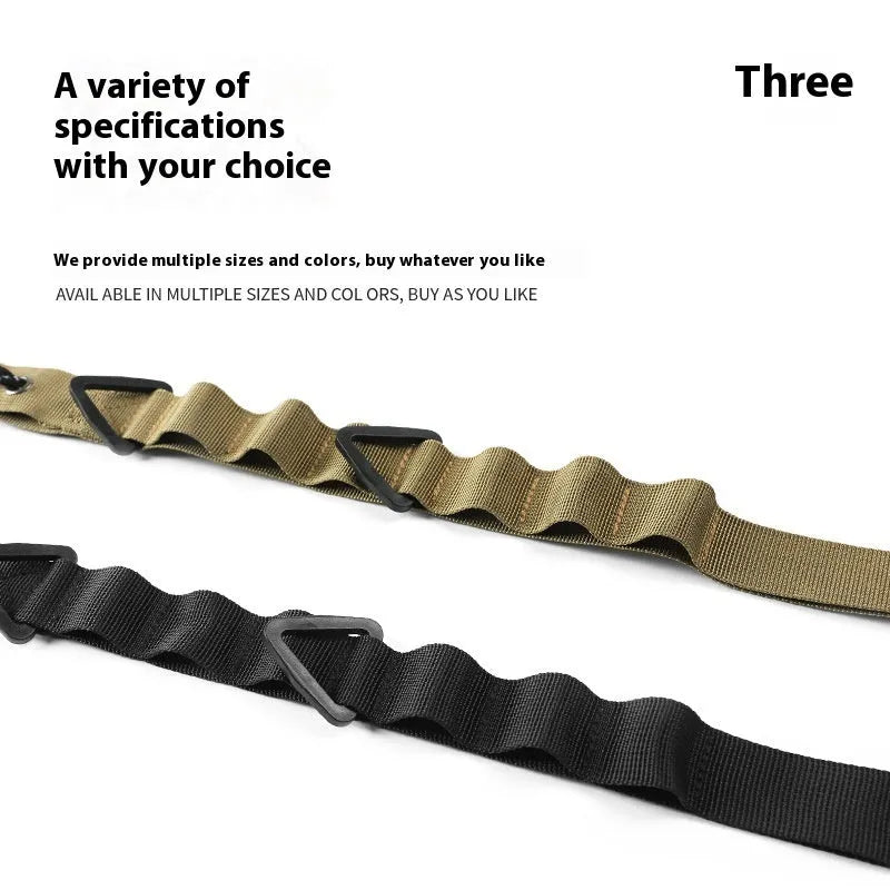 Outdoor multifunctional hanging rope clothesline storage belt in black, showing its 130cm length.