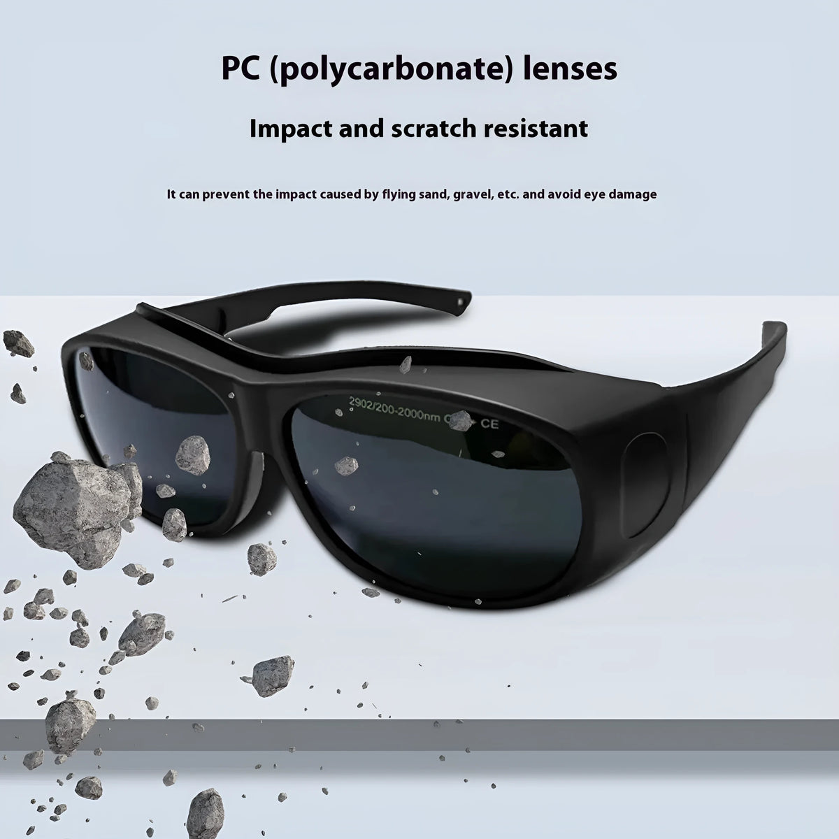 Laser safety goggles for 200-2000nm wavelength protection in photon skin rejuvenation and welding