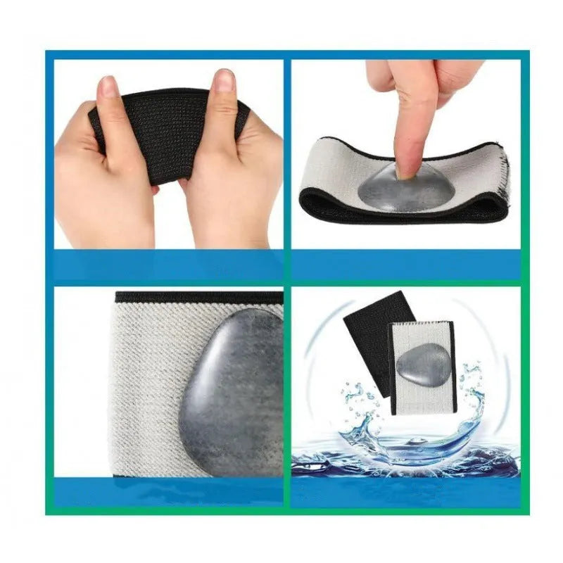 Elastic arch support foot pad in heart style and ordinary style on a neutral background.