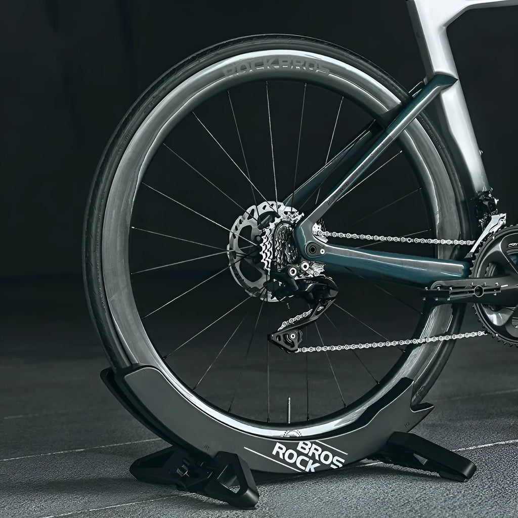 Black ABS plastic bicycle parking rack holder with fixed bracket mount