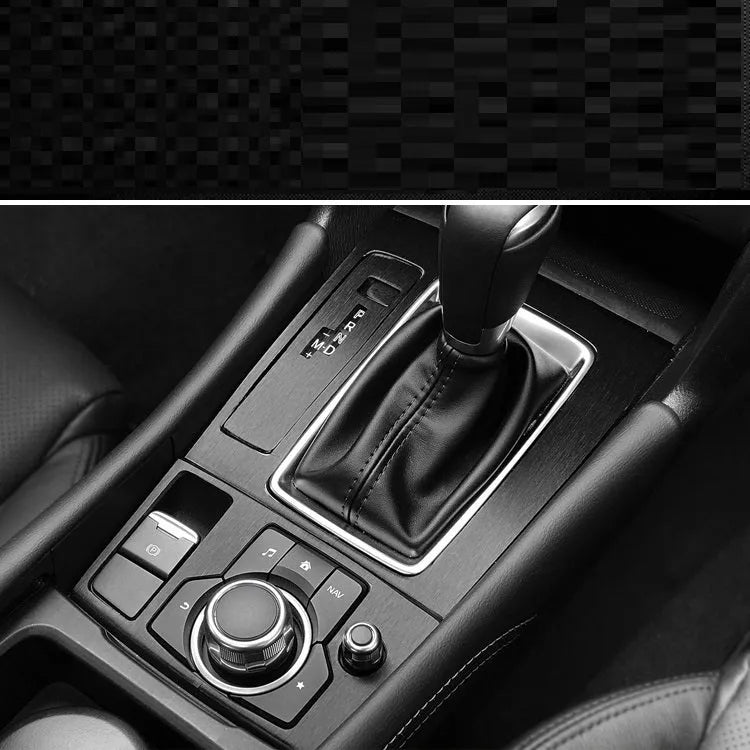 Pre-cut matte black vinyl sticker kit for Audi Volkswagen Seat interior centre console and dashboard