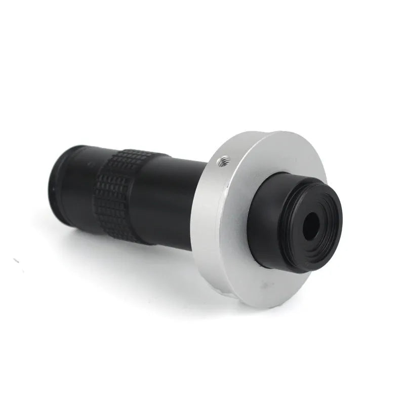 Black industrial camera monocular lens with 130x magnification capability