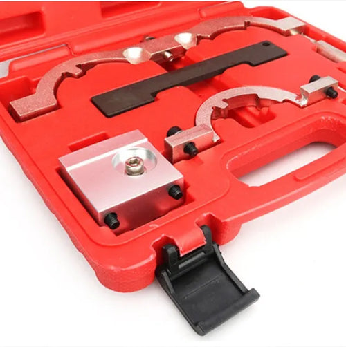 Red 7-piece 1.4T timing tool set for Opel LUJ engine in chrome-vanadium steel