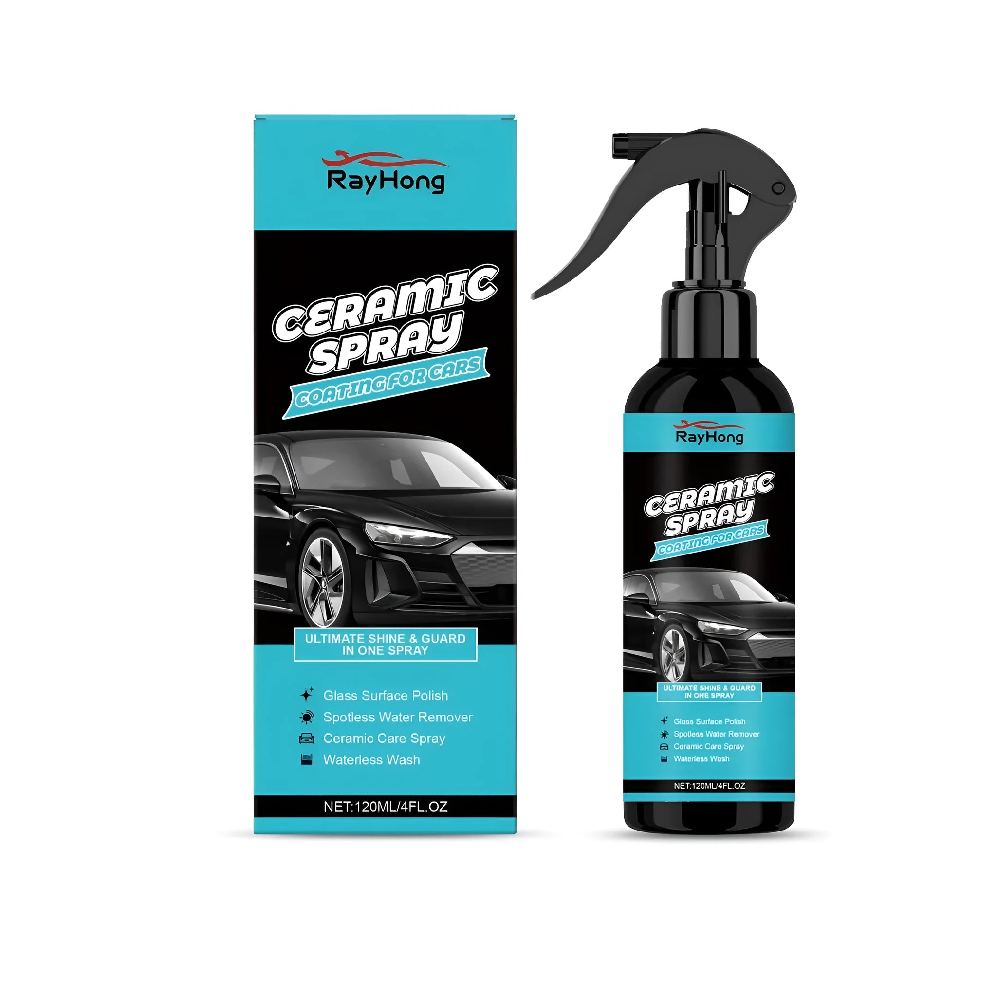 120ml automobile ceramic coating spray bottle with PTFE formulation for car paint protection