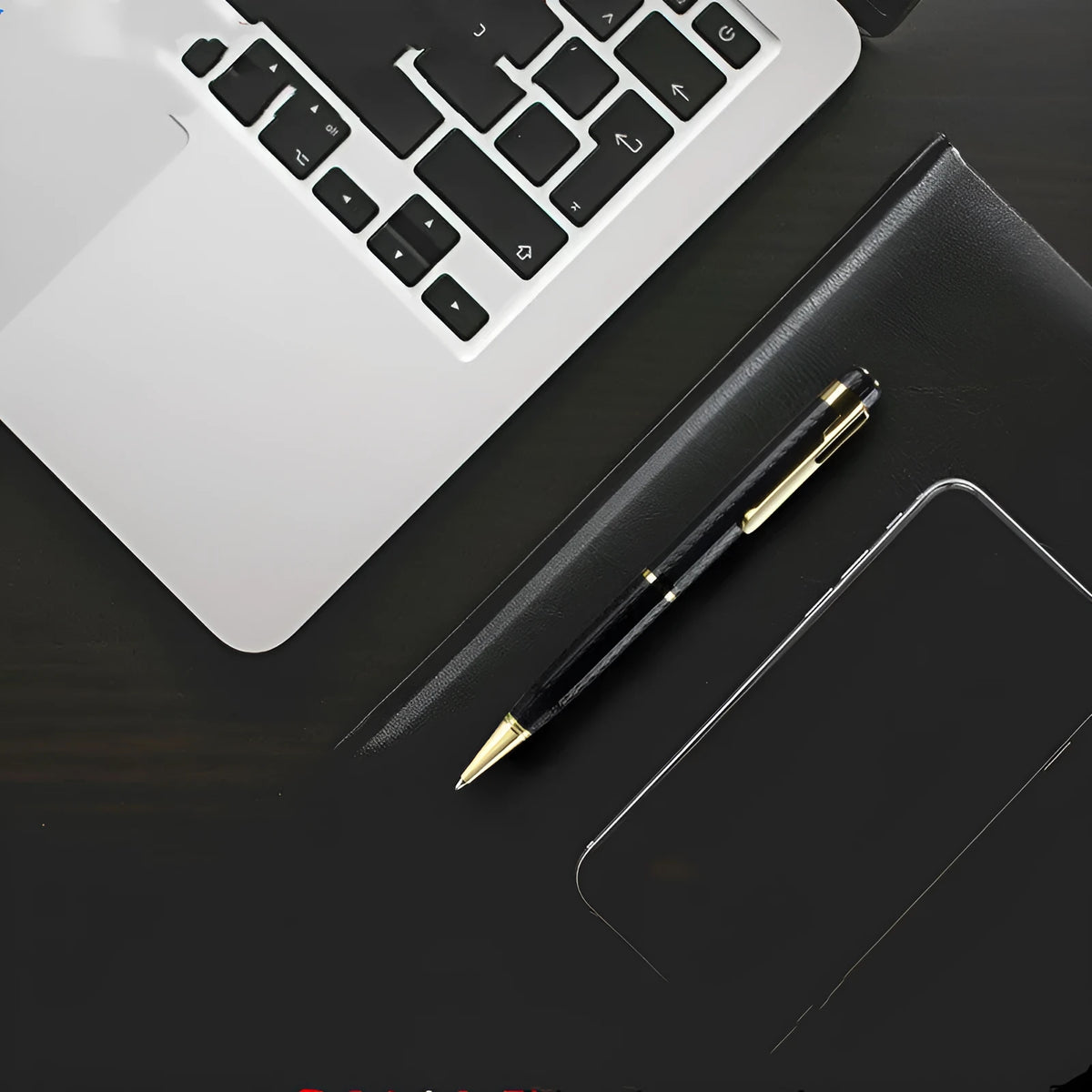 Black pen-shaped voice recorder with zinc alloy shell measuring 140mm length