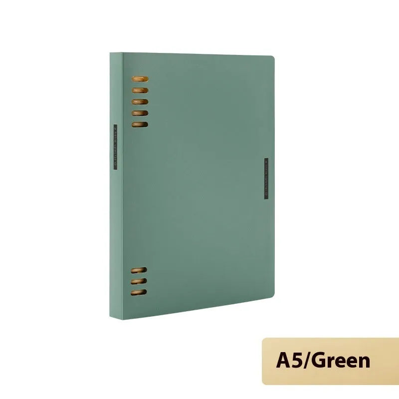 Refillable B5 spiral notebook with coloured PP cover and loose-leaf paper