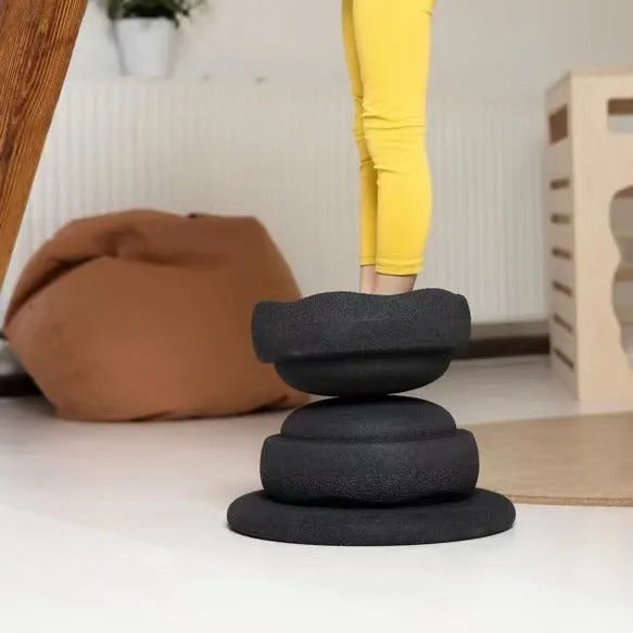 Plastic wood surf balance board for children in mixed colour and black options