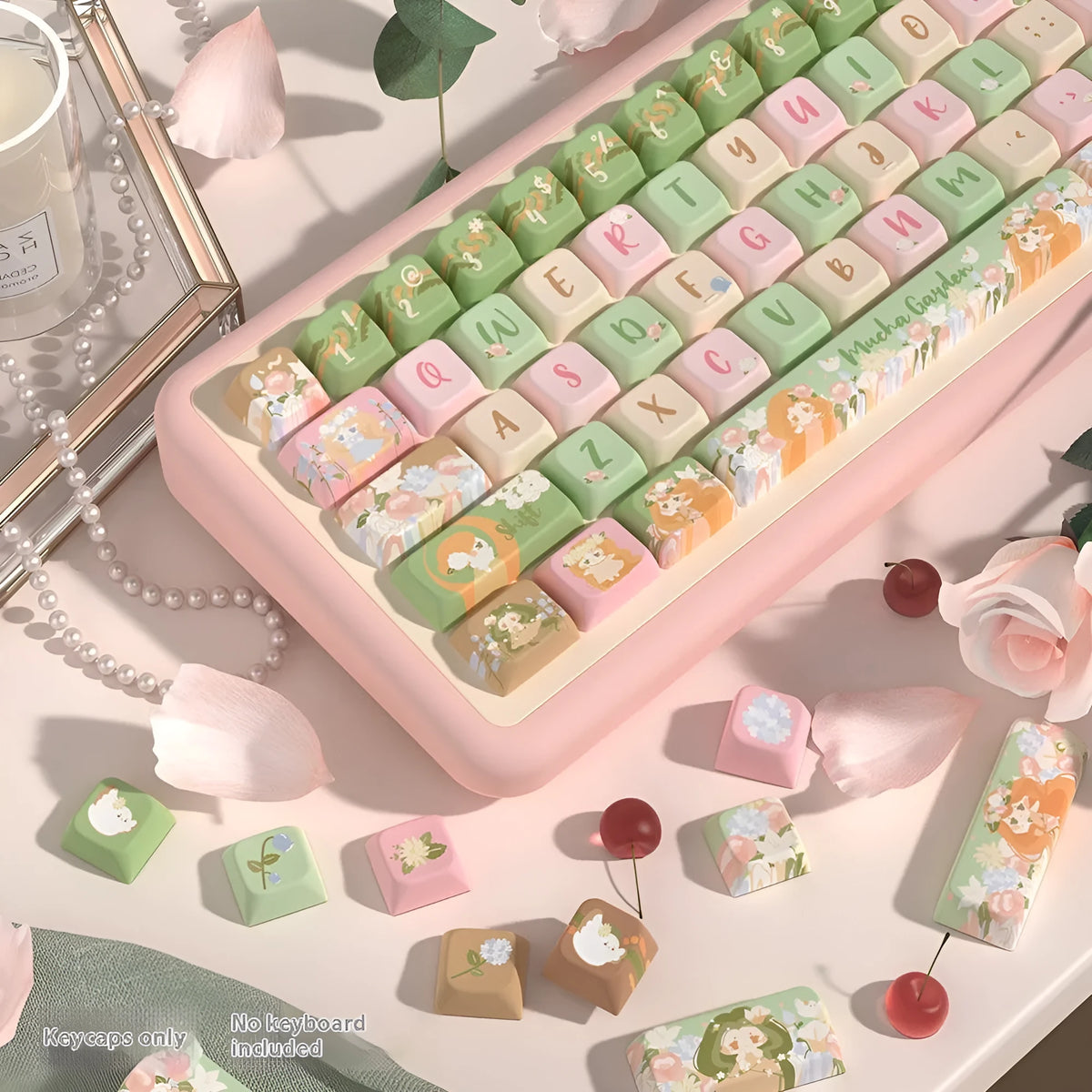 Mu Xia Garden Summer Garden mechanical keyboard key cap set with sublimation printing