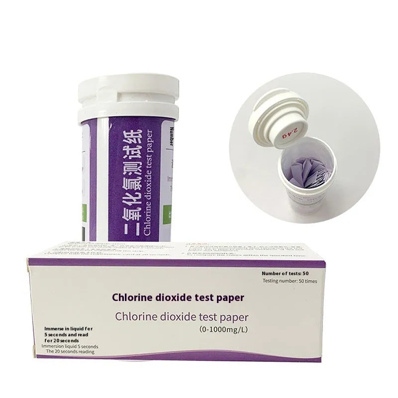 Chlorine dioxide test paper strips for waste water concentration detection 0-1000mg/L