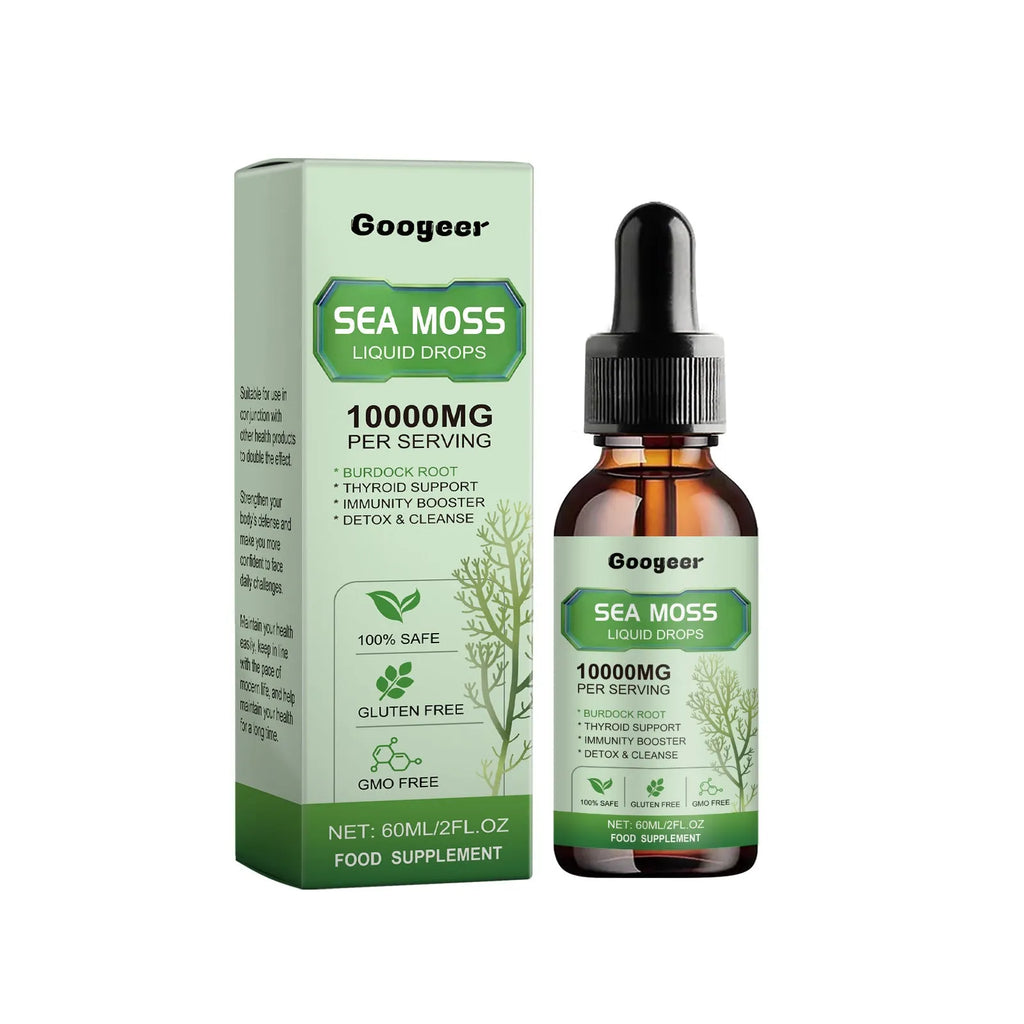 Sea Moss Liquid Drops 60ml bottle for body treatment with traditional Chinese medicine extract