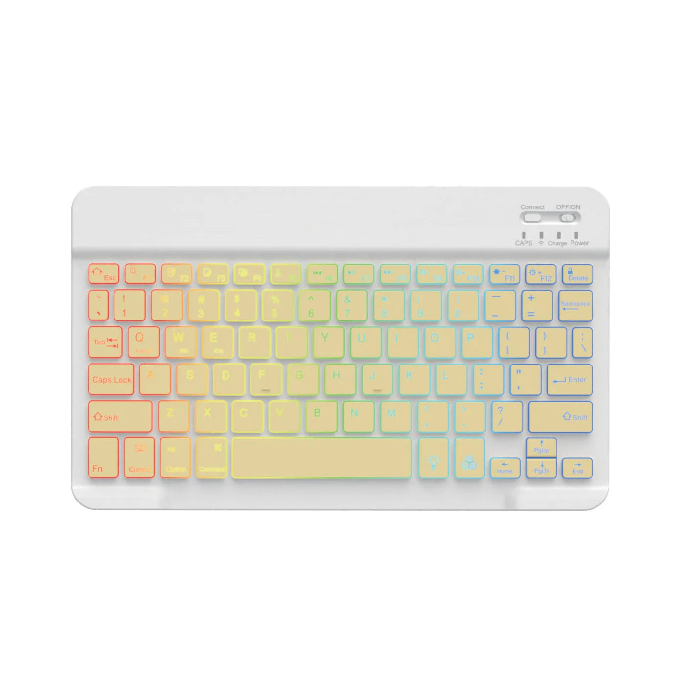 10-inch backlit Bluetooth wireless keyboard for tablets and mobile phones in various colour options