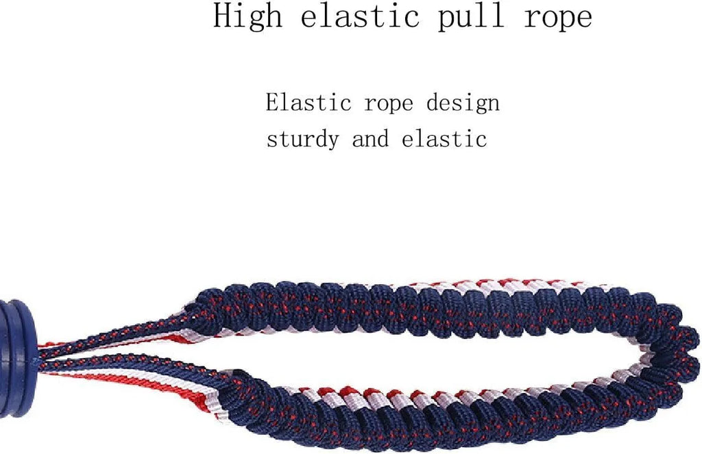 Blue or red natural rubber dog ball with rope toy for small and medium dogs featuring textured surface for teeth cleaning