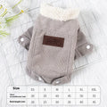 Lambswool grey dog winter vest with fleece lining and padding for cold weather warmth
