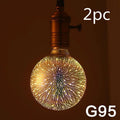 Decorative LED 3D light bulb with E27 socket in various shapes including heart and star designs