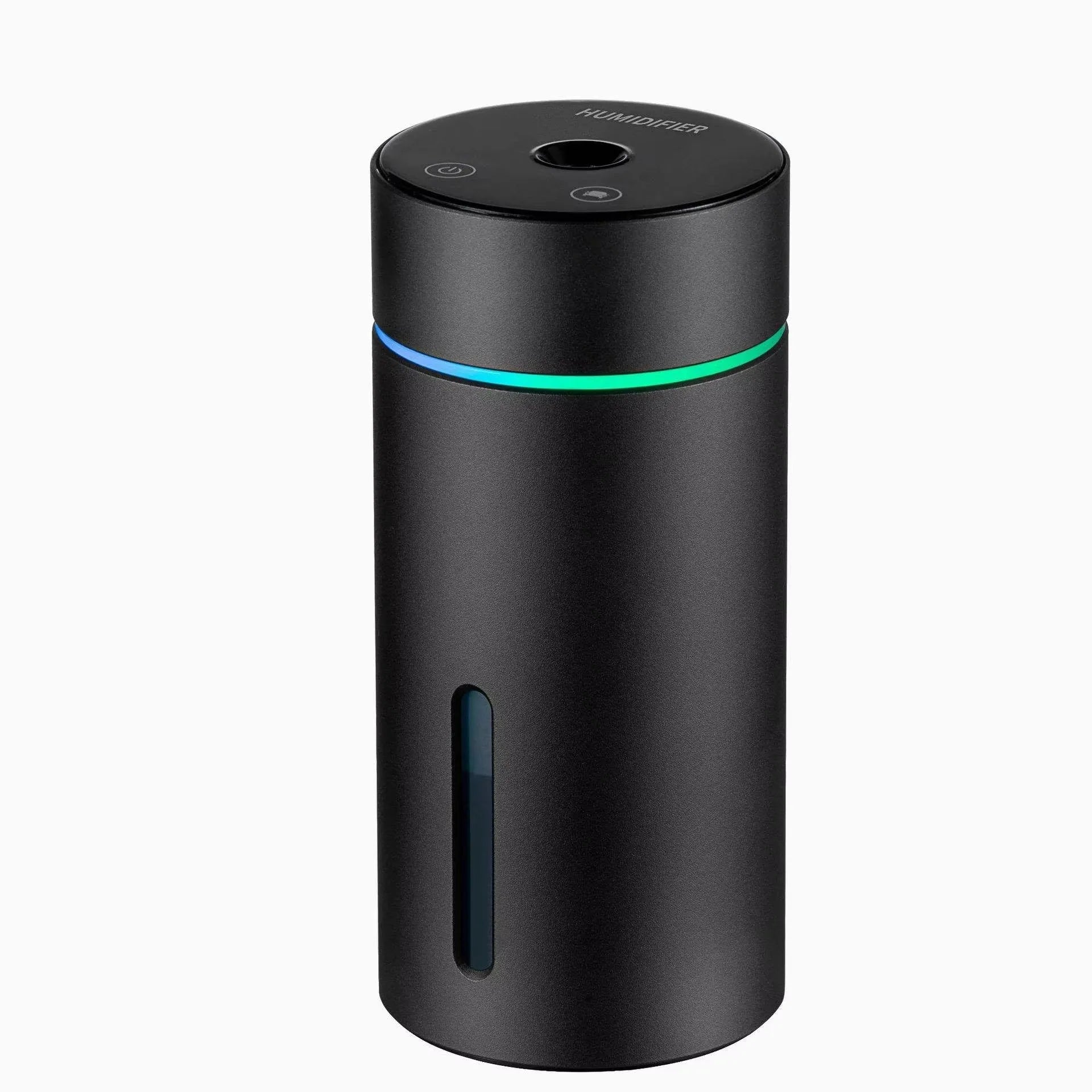 Aluminium car humidifier with essential oil diffuser function, 260ml capacity, USB powered