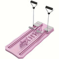 Portable multifunctional fitness board with supine and wheel design in blue colour