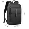 Black lightweight Oxford cloth backpack with urban simplicity design for business commuting